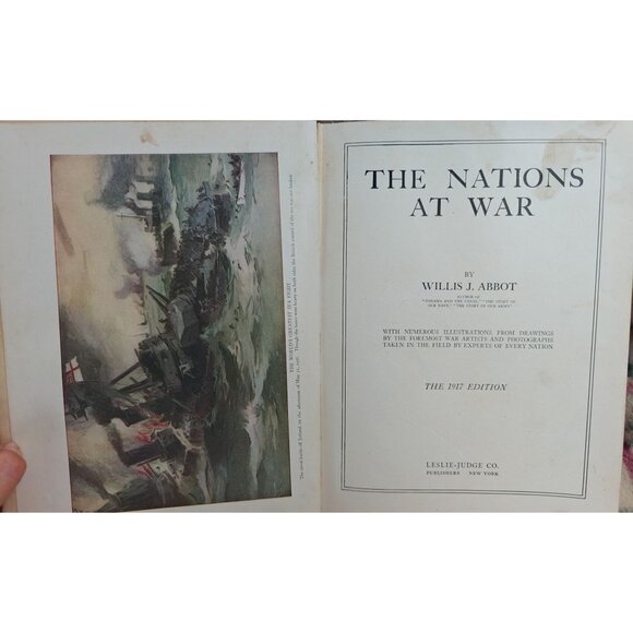 The Nations At War A Current History Willis John Abbot Antique 1917 Hardcover - Picture 5 of 9